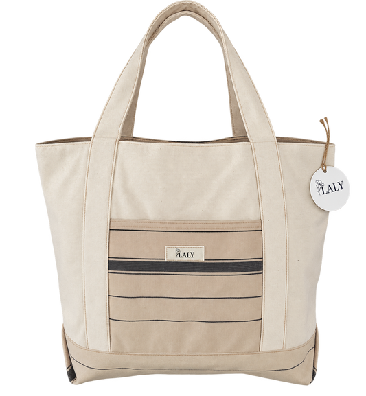 Canva & Lines Tote Bag