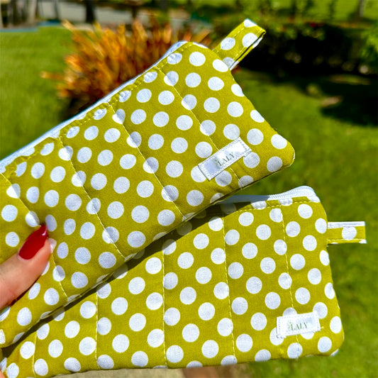 Olive Pencil & Glasses Case