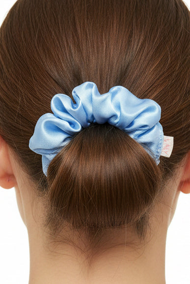 Baby Blue - Set of 2 Satin Scrunchies