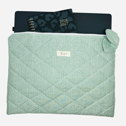 Green Mint Matching - Laptop Sleeve & Pencil/Glasses Case - Special Bundle