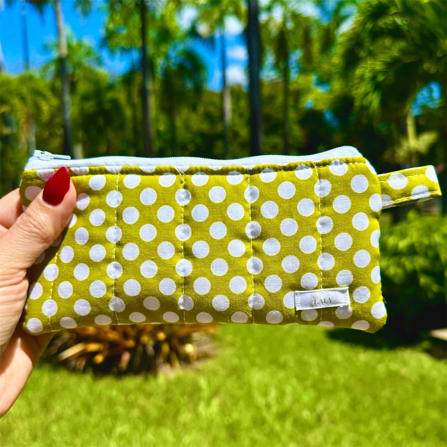 Olive Pencil & Glasses Case