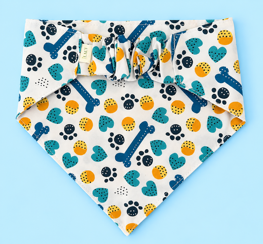 🐶 Scrunchies Pet Bandanas - Little Bones