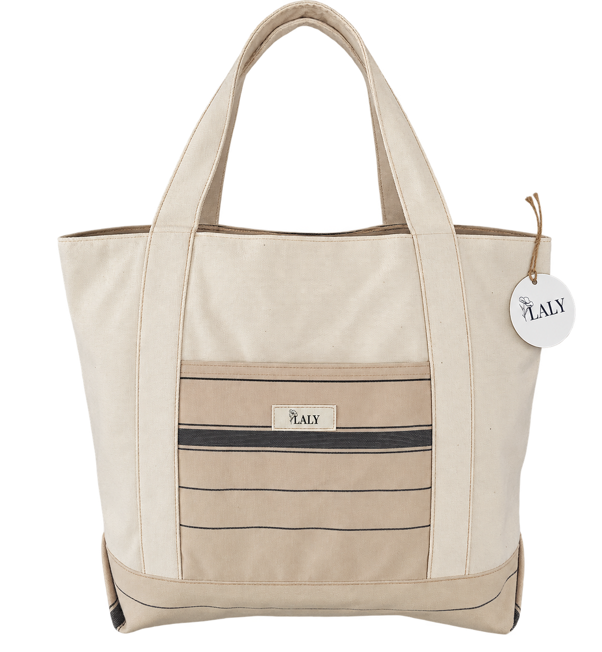 Canva & Lines Tote Bag