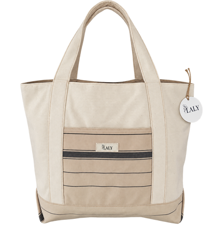 Canva & Lines Tote Bag