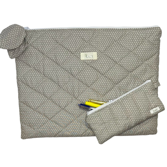 Gray Harmony Matching - Laptop Sleeve & Pencil/Glasses Case - Special Bundle
