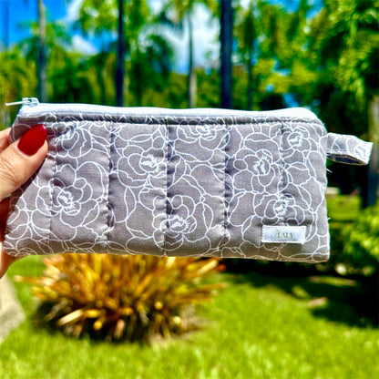 White Flowers Matching - Laptop Sleeve & Pencil/Glasses Case - Special Bundle