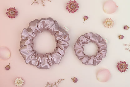 Rose Gold - Set of 2 Satin Scrunchies