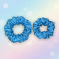 Blue - Set of 2 Satin Scrunchies