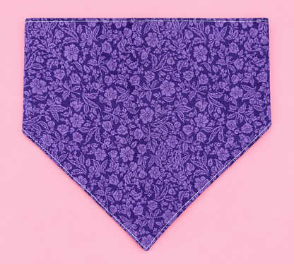 🐶 Scrunchies Pet Bandanas - Violet Flowers