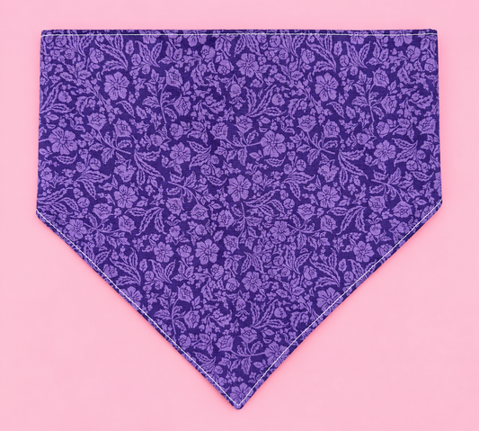 🐶 Scrunchies Pet Bandanas - Violet Flowers