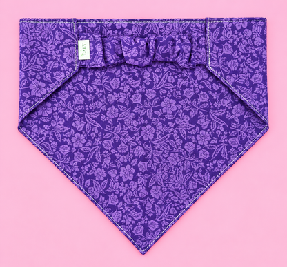 🐶 Scrunchies Pet Bandanas - Violet Flowers