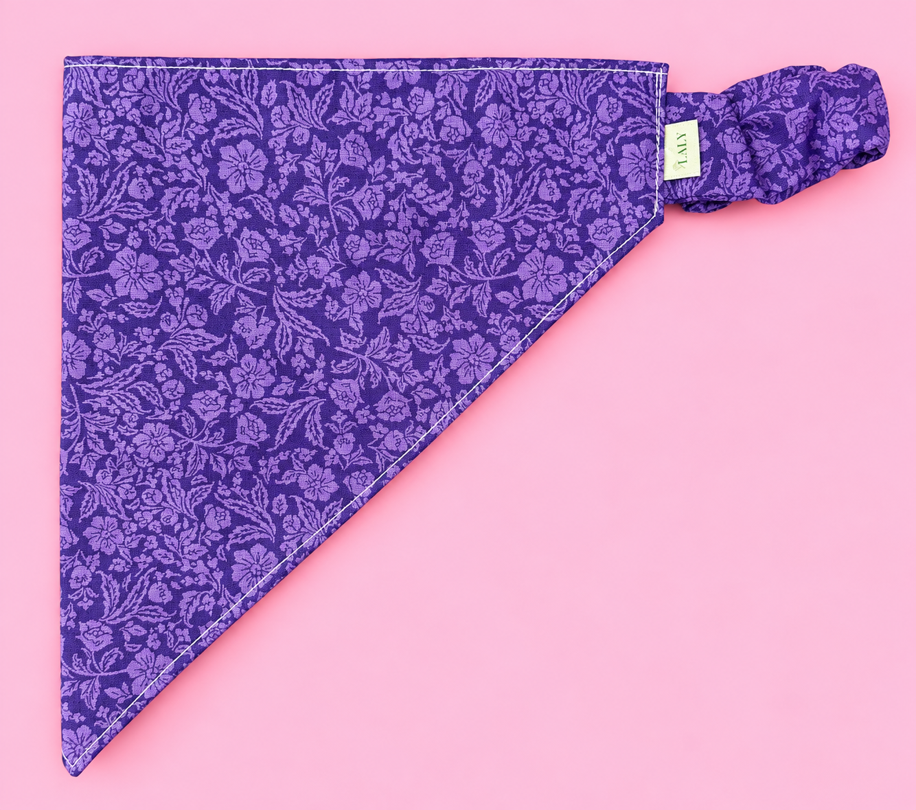 🐶 Scrunchies Pet Bandanas - Violet Flowers
