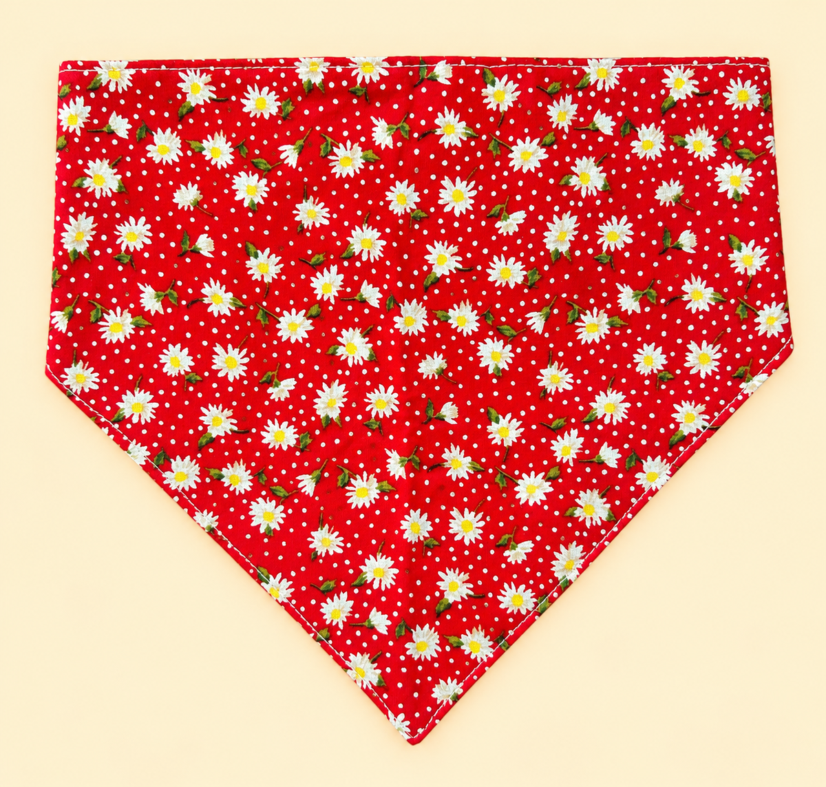 🐶 Scrunchies Pet Bandanas - Tiny Flowers (red)
