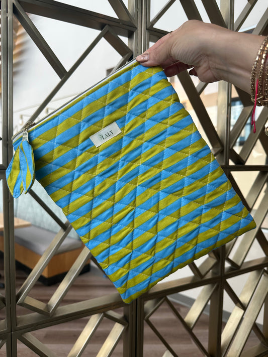 Strip Green & Yellow Tablet/Book Sleeve